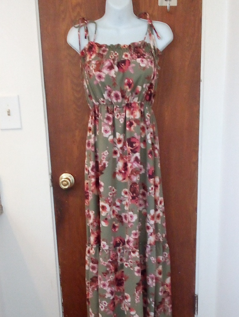 Water Color Floral Maxi Dress
